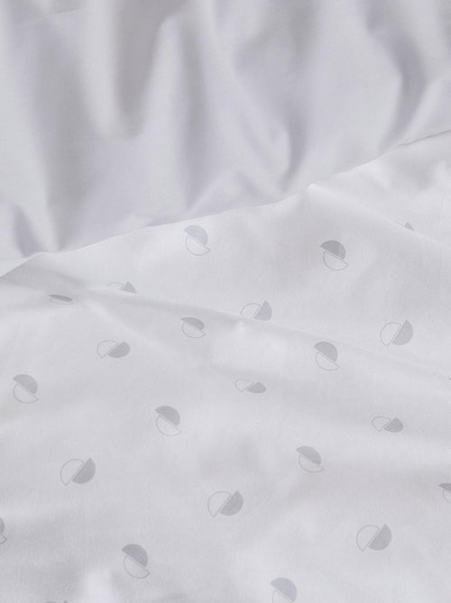 Parure de couette en percale de coton au style géométrique - Kiabi