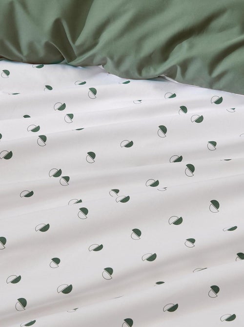 Parure de couette en percale de coton au style géométrique - Kiabi