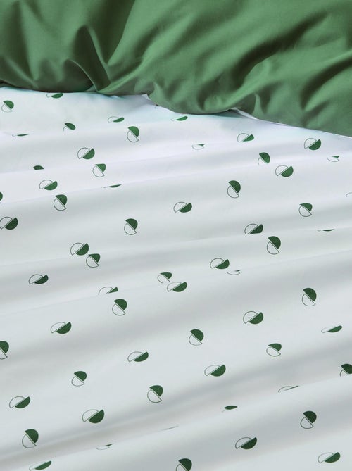 Parure de couette en percale de coton au style géométrique - Kiabi