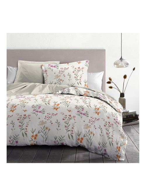 Parure de couette en percale de coton La flamboyante - Kiabi