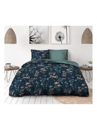 Parure de couette  en percale de coton La flamboyante