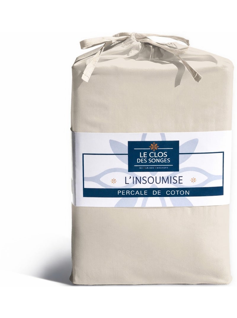 Parure de couette en percale de coton L'insoumise Blanc Bleu - Kiabi