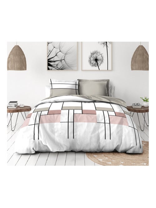 Parure de couette en percale de coton L'intrigante - Kiabi Parure de couette en percale de coton L'intrigante - Kiabi