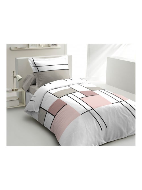 Parure de couette en percale de coton L'intrigante - Kiabi Parure de couette en percale de coton L'intrigante - Kiabi