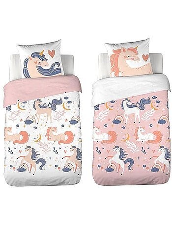 Parure de couette enfant licorne - 2 pièces