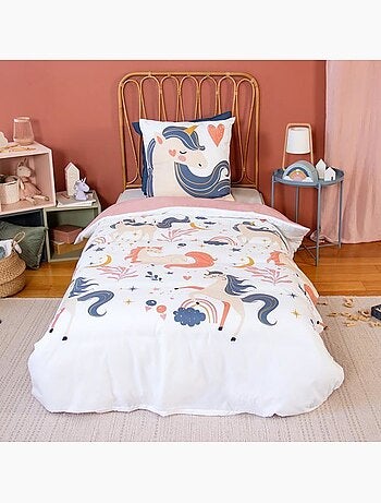 Parure de couette enfant licorne - 2 pièces