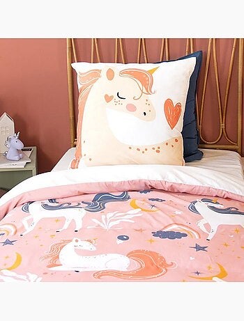 Parure de couette enfant licorne - 2 pièces