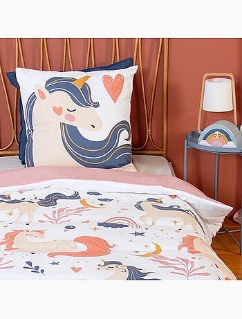 Parure de couette enfant licorne - 2 pièces