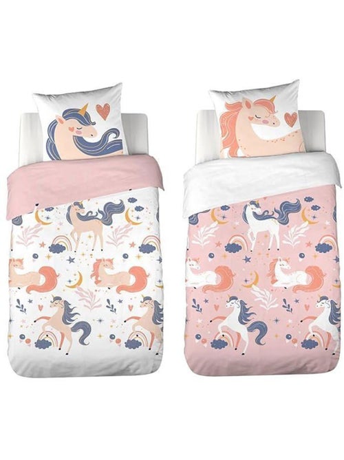 Parure de couette enfant licorne - 2 pièces - Kiabi