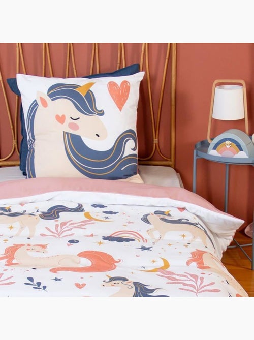 Parure de couette enfant licorne - 2 pièces - Kiabi