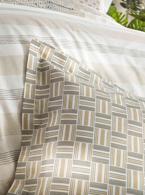 Parure de couette esprit campagne chic - Kiabi