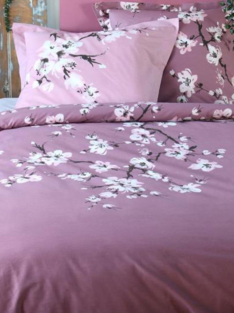 Parure de couette esprit japonais Violet prune - Kiabi
