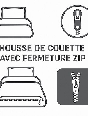 Parure de couette – Housse imprimée + taie – Douce, légère et facile d'entretien – BULLES DE REVES –