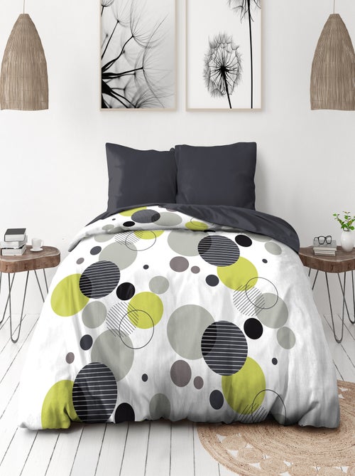 Parure de couette – Housse imprimée + taie – Douce, légère et facile d'entretien – BULLES DE REVES – - Kiabi Parure de couette – Housse imprimée + taie – Douce, légère et facile d'entretien – BULLES DE REVES – - Kiabi