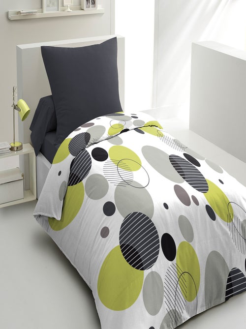 Parure de couette – Housse imprimée + taie – Douce, légère et facile d'entretien – BULLES DE REVES – - Kiabi Parure de couette – Housse imprimée + taie – Douce, légère et facile d'entretien – BULLES DE REVES – - Kiabi