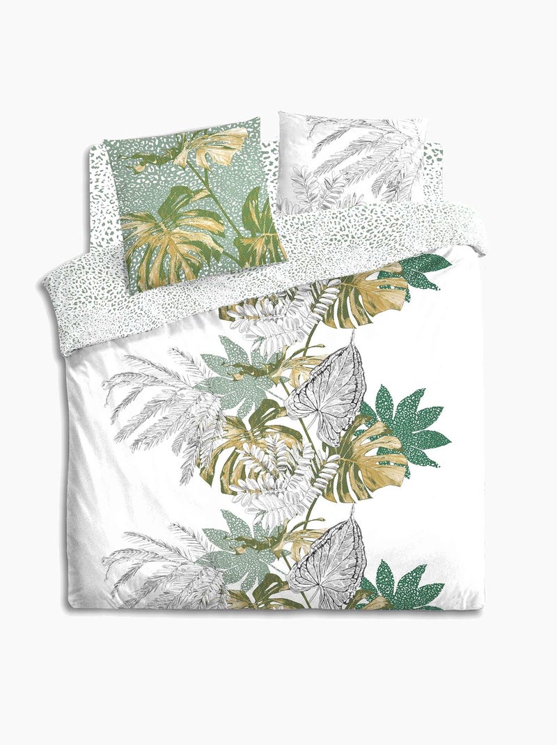 Parure de couette imprimée jungle dorée Blanc - Kiabi