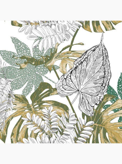 Parure de couette imprimée jungle dorée - Kiabi