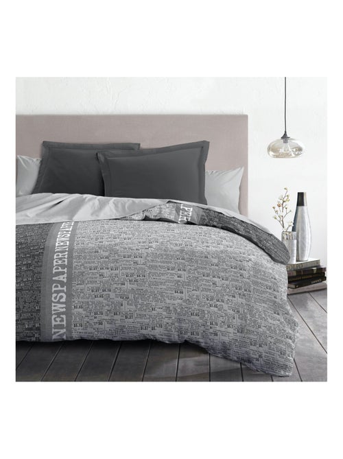 Parure de couette – Légère et facile d'entretien – Newspaper – Home linge passion - Kiabi