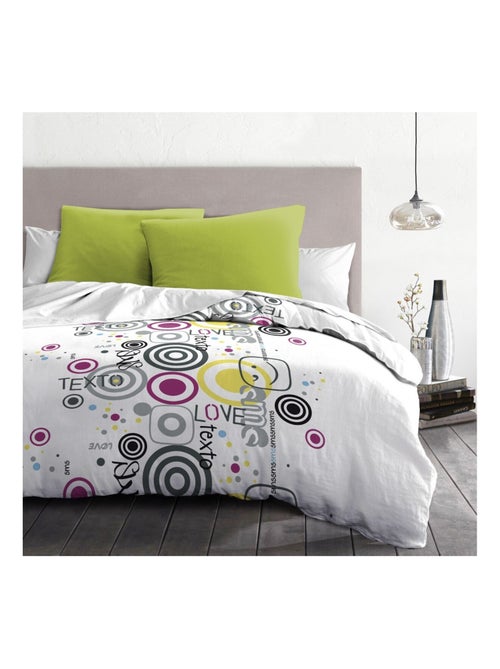 Parure de couette – Légère et facile d'entretien – SMS texto – Home linge passion - Kiabi