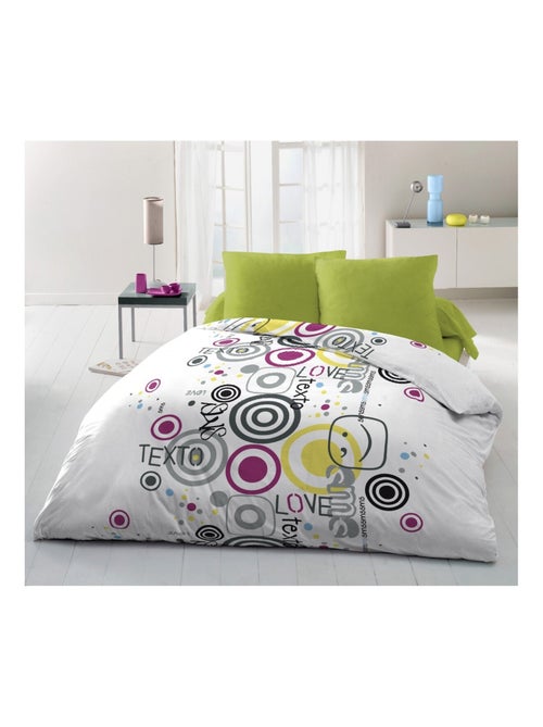 Parure de couette – Légère et facile d'entretien – SMS texto – Home linge passion - Kiabi