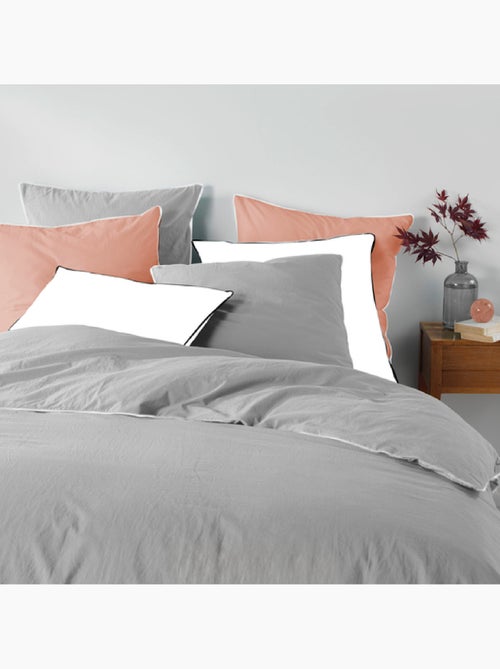 Parure de couette Linette gris - Kiabi Parure de couette Linette gris - Kiabi