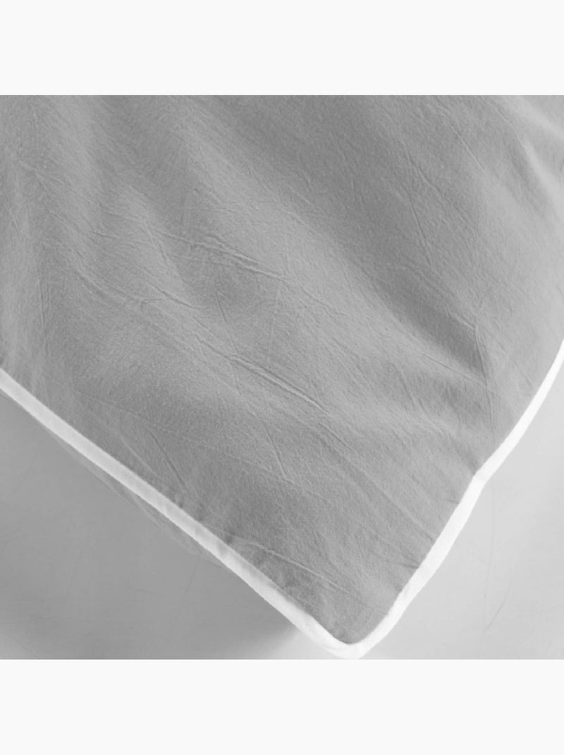 Parure de couette Linette gris Gris clair - Kiabi