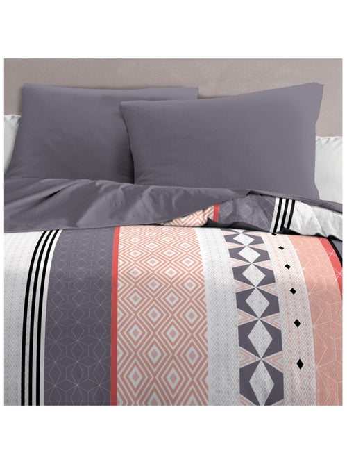 Parure de couette microfibre  blanc 140 x 200 cm - BLING - Kiabi