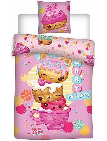 Parure de couette microfibre imprimée CMP Num Noms 140x200 et taie 63x63