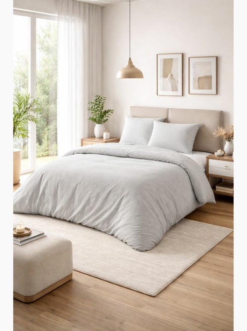 Parure de couette NIDRA – Coton nid d’abeille – 2 taies 65 x 65 cm - Kiabi Parure de couette NIDRA – Coton nid d’abeille – 2 taies 65 x 65 cm - Kiabi
