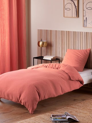 Parure de couette "Noah" Gaze de Coton 140 x 200 pour lit 1 place
