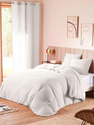 Parure de couette "Noah" Gaze de Coton 240 x 220 pour lit 2 Places 140 à 160 cm