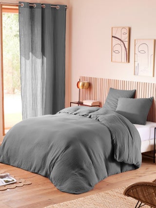 Parure de couette "Noah" Gaze de Coton 240 x 220 pour lit 2 Places 140 à 160 cm