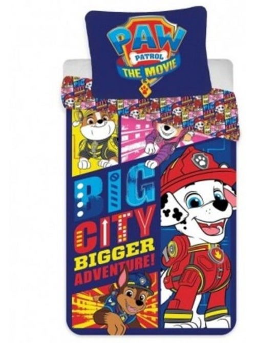 Parure de couette réversible coton 100x135 + taie - PAW PATROL - Kiabi