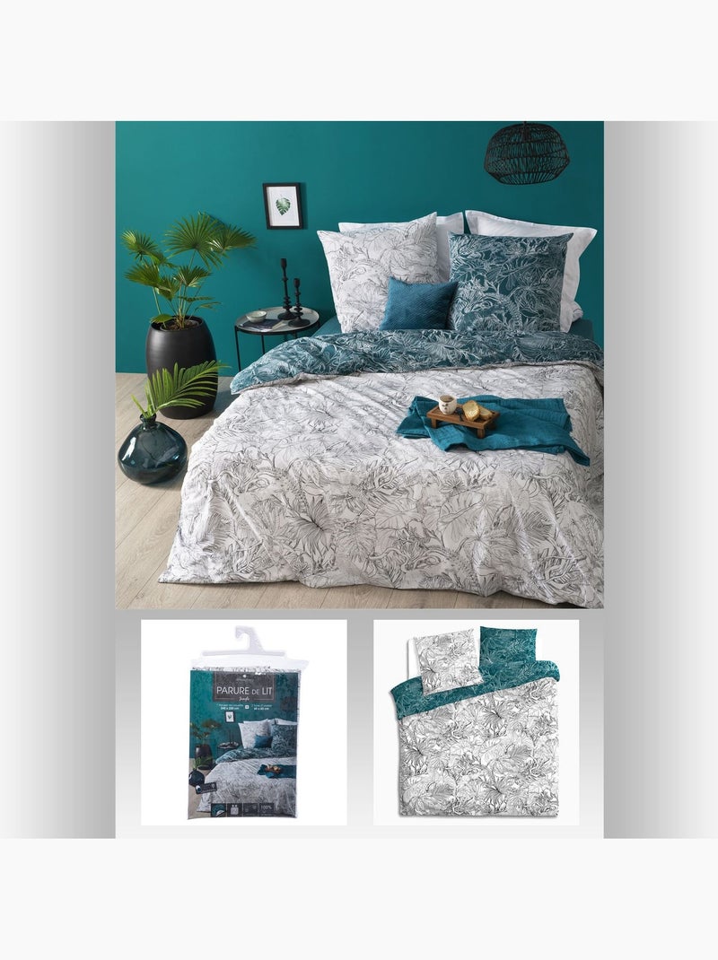 Parure de couette réversible "Jungle" Blanc - Kiabi