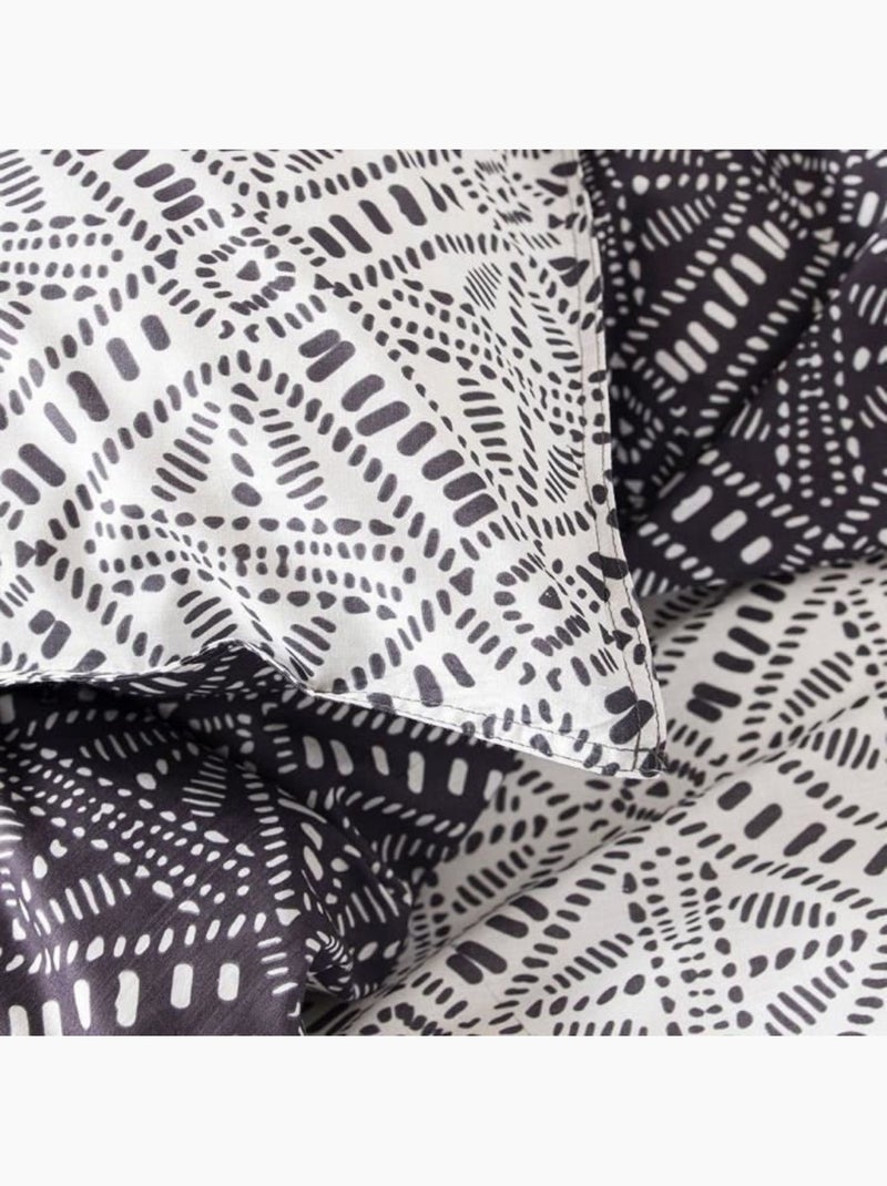 Parure de couette Réversible Today 100% Coton 57 fils 5.3 Multicolore - Kiabi
