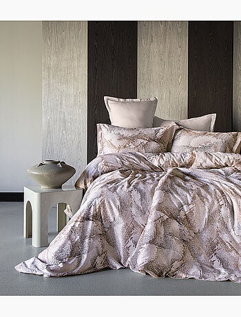 Parure de couette, satin de coton imprimé