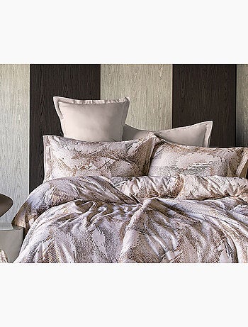 Parure de couette, satin de coton imprimé
