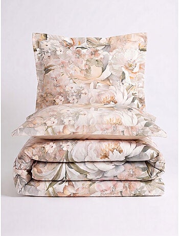 Parure de couette, satin de coton imprimé