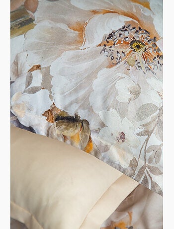 Parure de couette, satin de coton imprimé