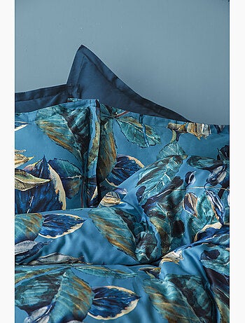 Parure de couette, satin de coton imprimé