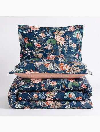 Parure de couette, satin de coton imprimé
