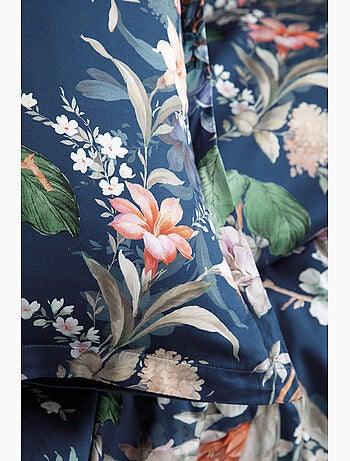 Parure de couette, satin de coton imprimé