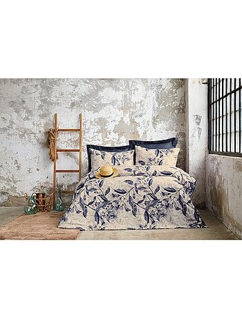 Parure de couette, satin de coton imprimé