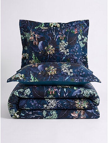 Parure de couette, satin de coton imprimé