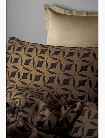 Parure de couette, satin de coton imprimé