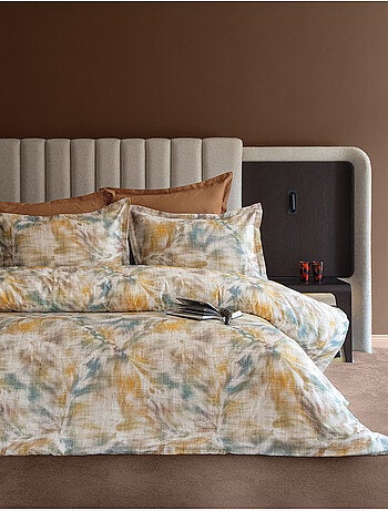 Parure de couette, satin de coton imprimé