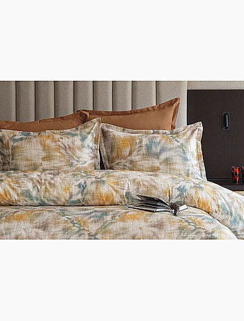 Parure de couette, satin de coton imprimé