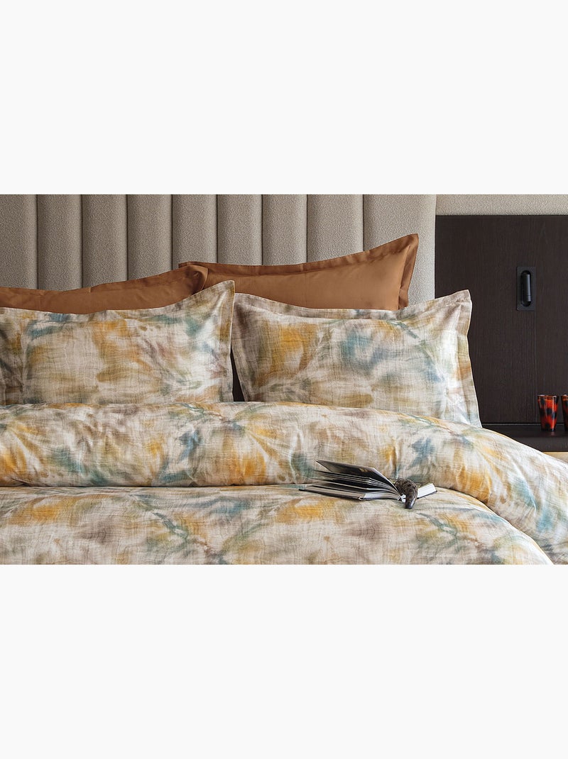 Parure de couette, satin de coton imprimé Multicolore - Kiabi