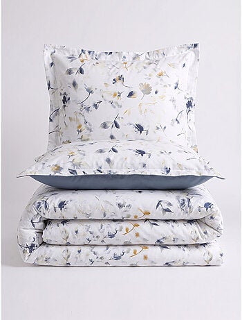Parure de couette, satin de coton imprimé