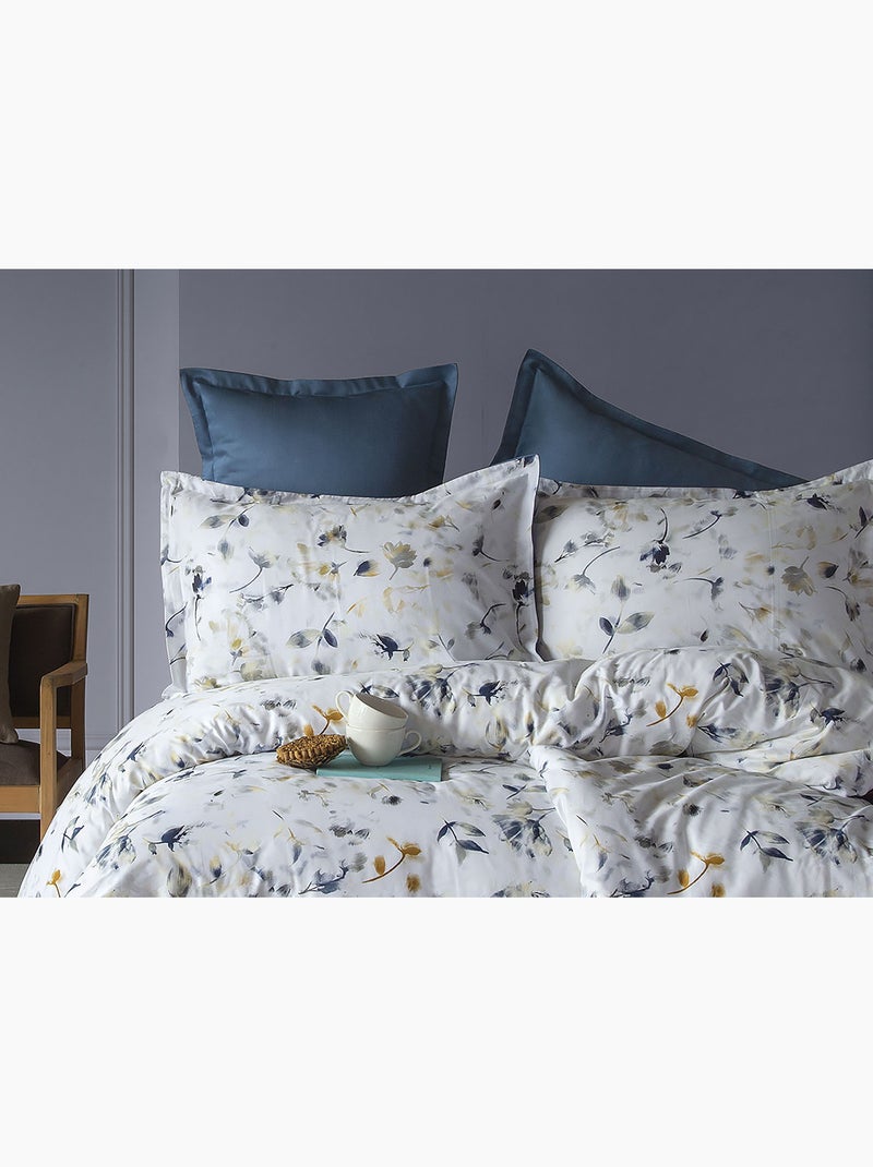 Parure de couette, satin de coton imprimé Multicolore - Kiabi